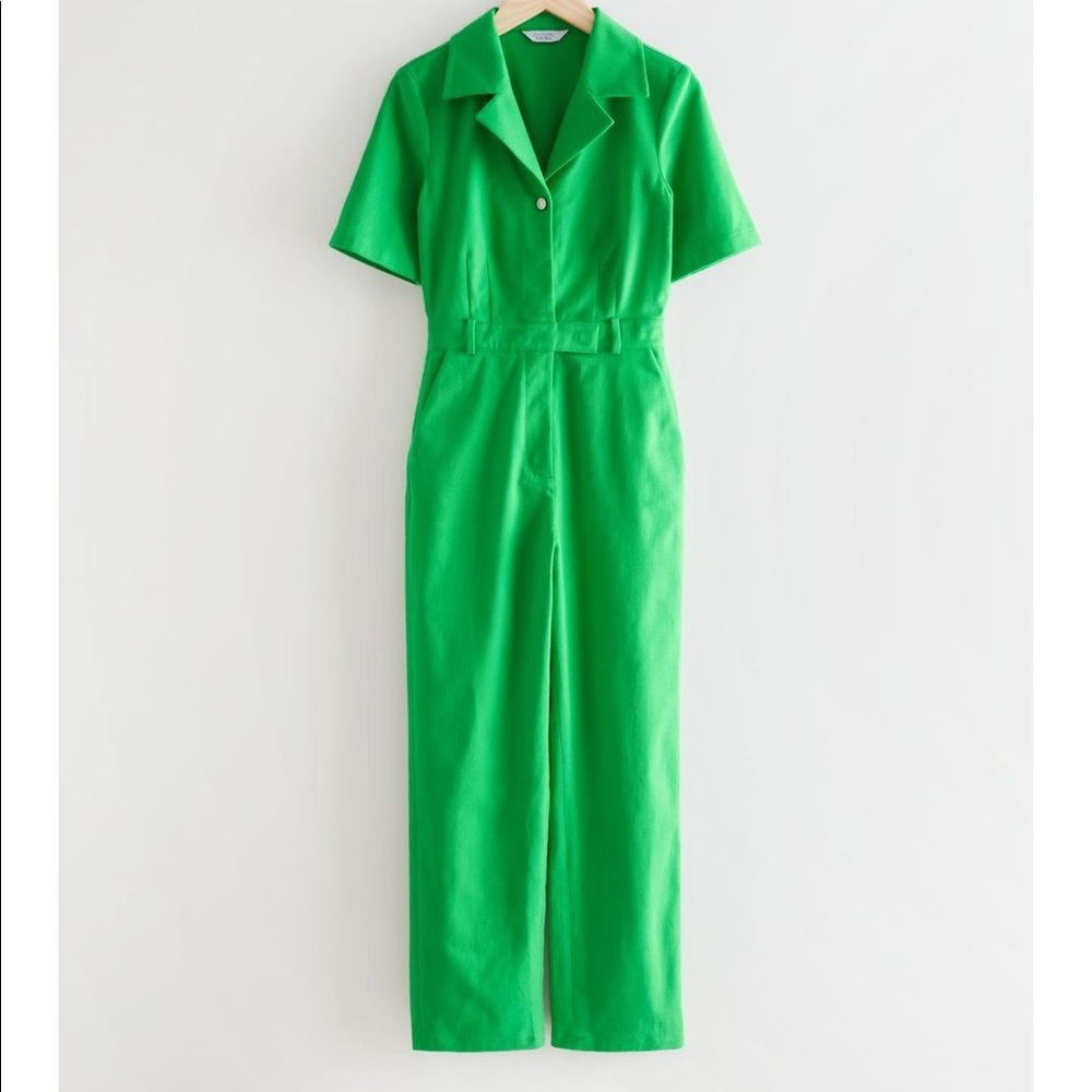 Lime Green Denim Jumpsuit - NWT from & Other Stories